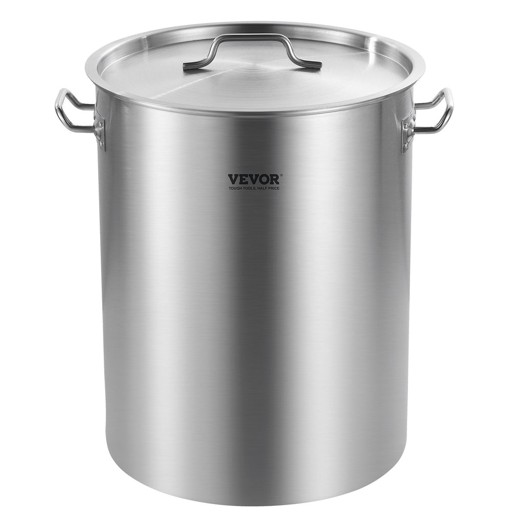 36QT Stainless Steel Stockpot Cooking Kitchen Sauce Pot With Basket Lid