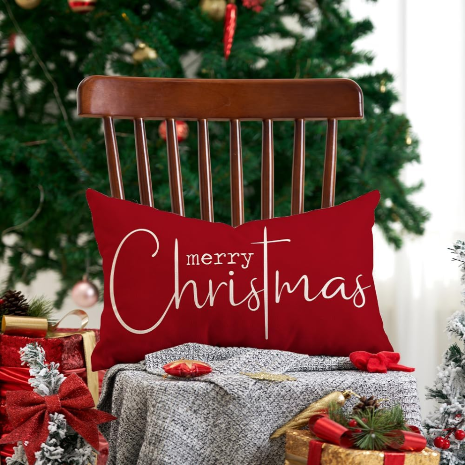 Christmas Pillow Covers Merry Christmas Throw Pillow Decorative
