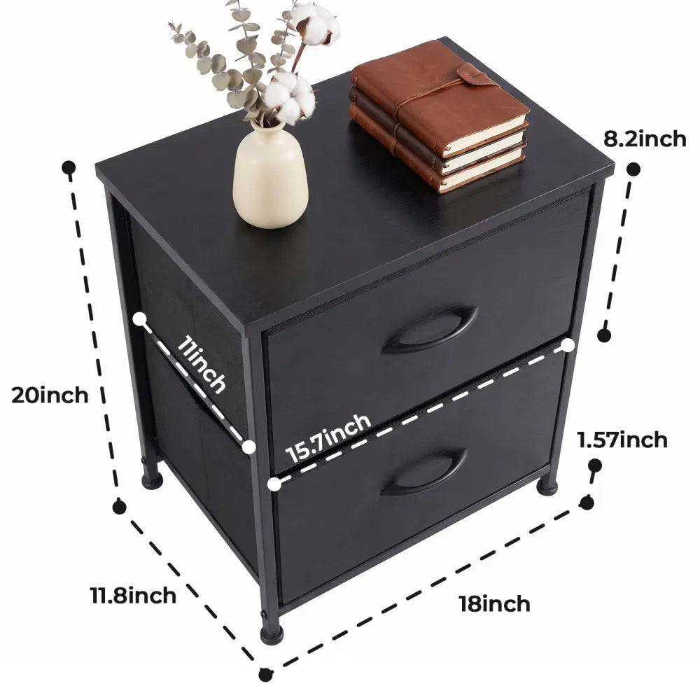 2-Pack 2/4-Drawer Dresser With Metal Frame & Wood Top
