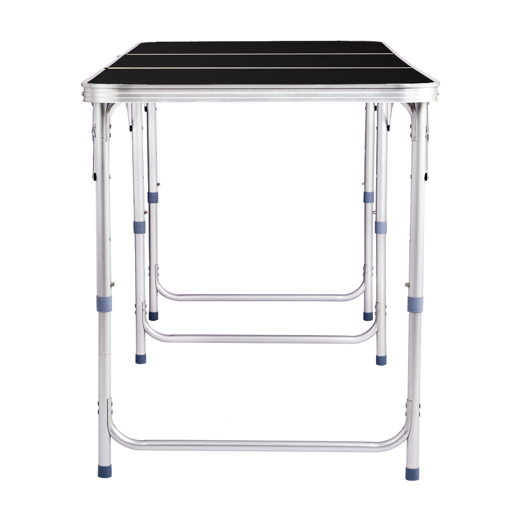 6ft 180-60cm Aluminum Alloy 3-Fold Portable Folding Table, Adjustable