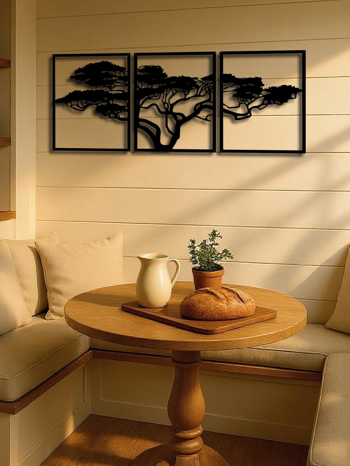 Set Of 3 Black Metal Tree Of Life Wall Arts,stunning Boho Spiritual