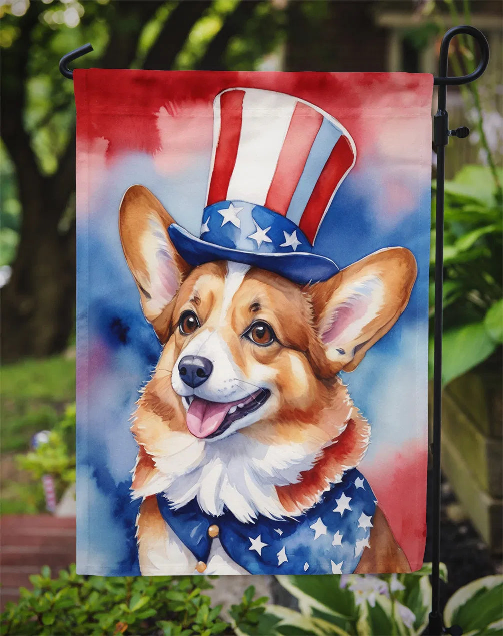 Corgi Patriotic American Garden Flag Mailbox Flag Decorative Yard Flag