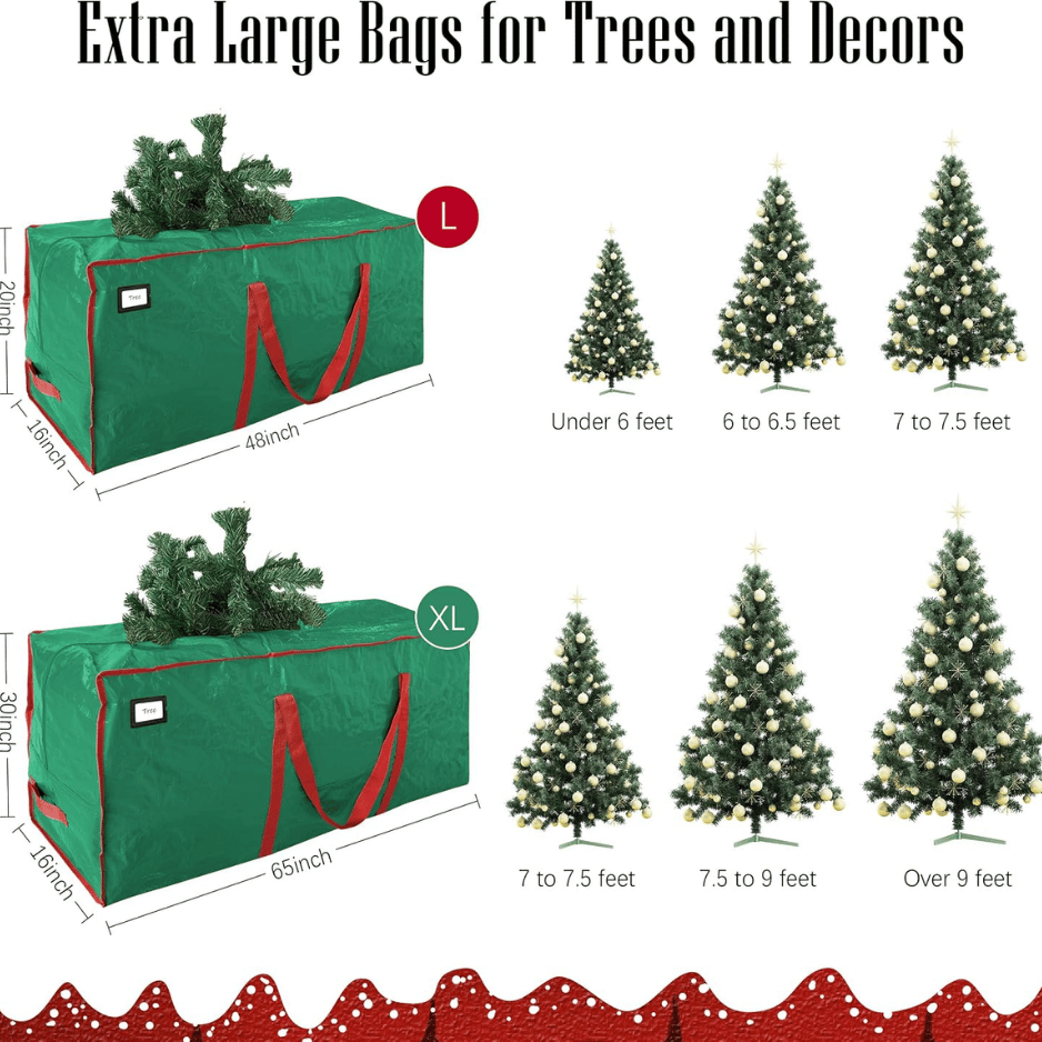 Cosy Family 7.5 Ft Christmas Tree Storage Bag - Durable Heavy Duty