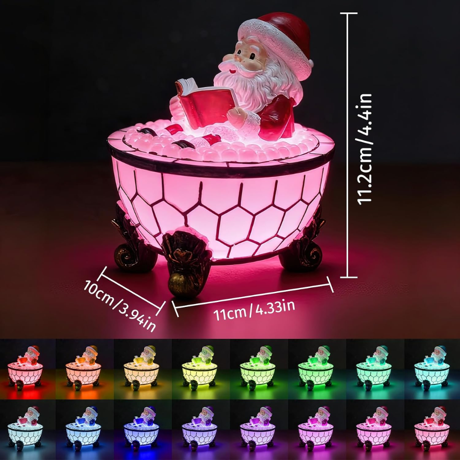 Christmas Santa Claus Bubble Bath Lamp, Bathroom Decor For Halloween