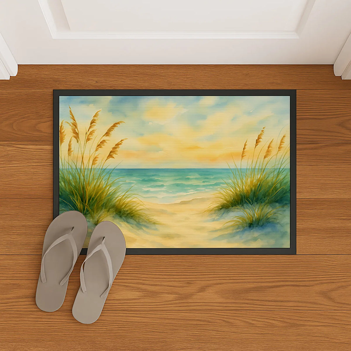 Beach Quiet Morning On The Dunes Doormat Front Door Mat Indoor Outdoor