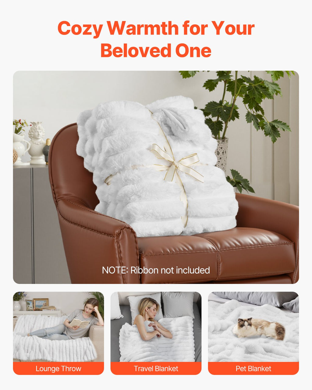 Soft Throw Blanket 50 X 60 Inches 1270 X 1524 Mm Faux Fur Cozy Bed