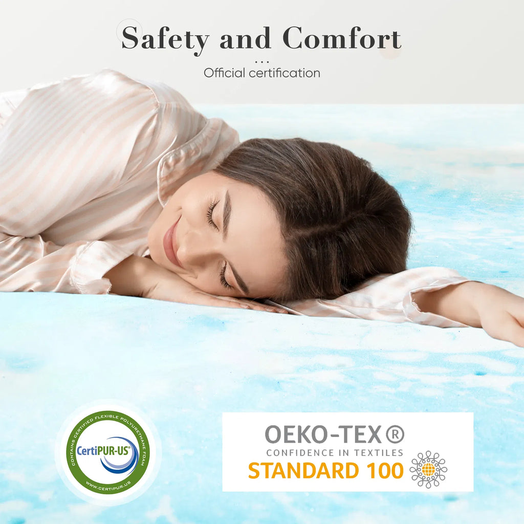 2-3 Inch Gel Memory Foam Mattress Topper Full Size Cooling Mattress