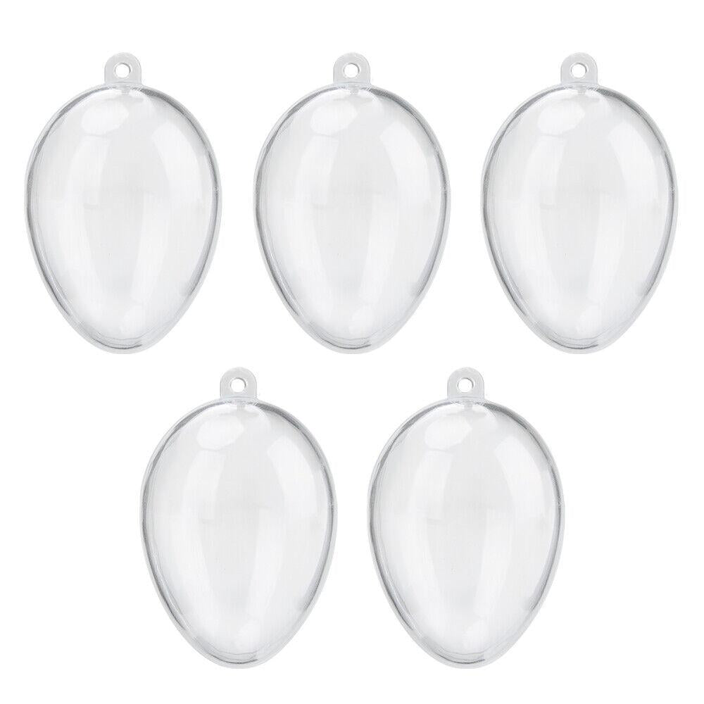 5 Clear Plastic Fillable Christmas Balls Christmas Tree Decorations