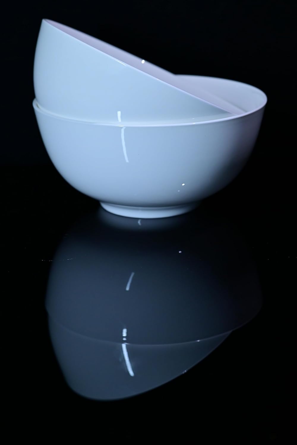 Lily Bone China Dinnerware Set, 2 Pieces, 8-inch White Large Deep