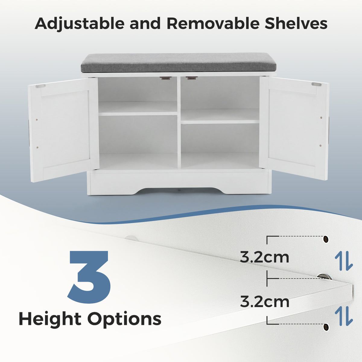 Wooden Shoe Storage Cabinet, For Living Room Storage