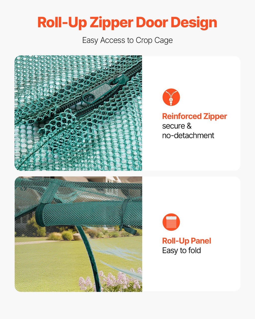 Crop Cage, 8.1 X 3.9 X 3.9 Ft Plant Protection Tent With Zippered Door
