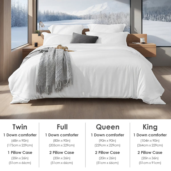 Oversized Duvet Cover Set Includes 1 Duvet Cover & 2 Pillowcases.
