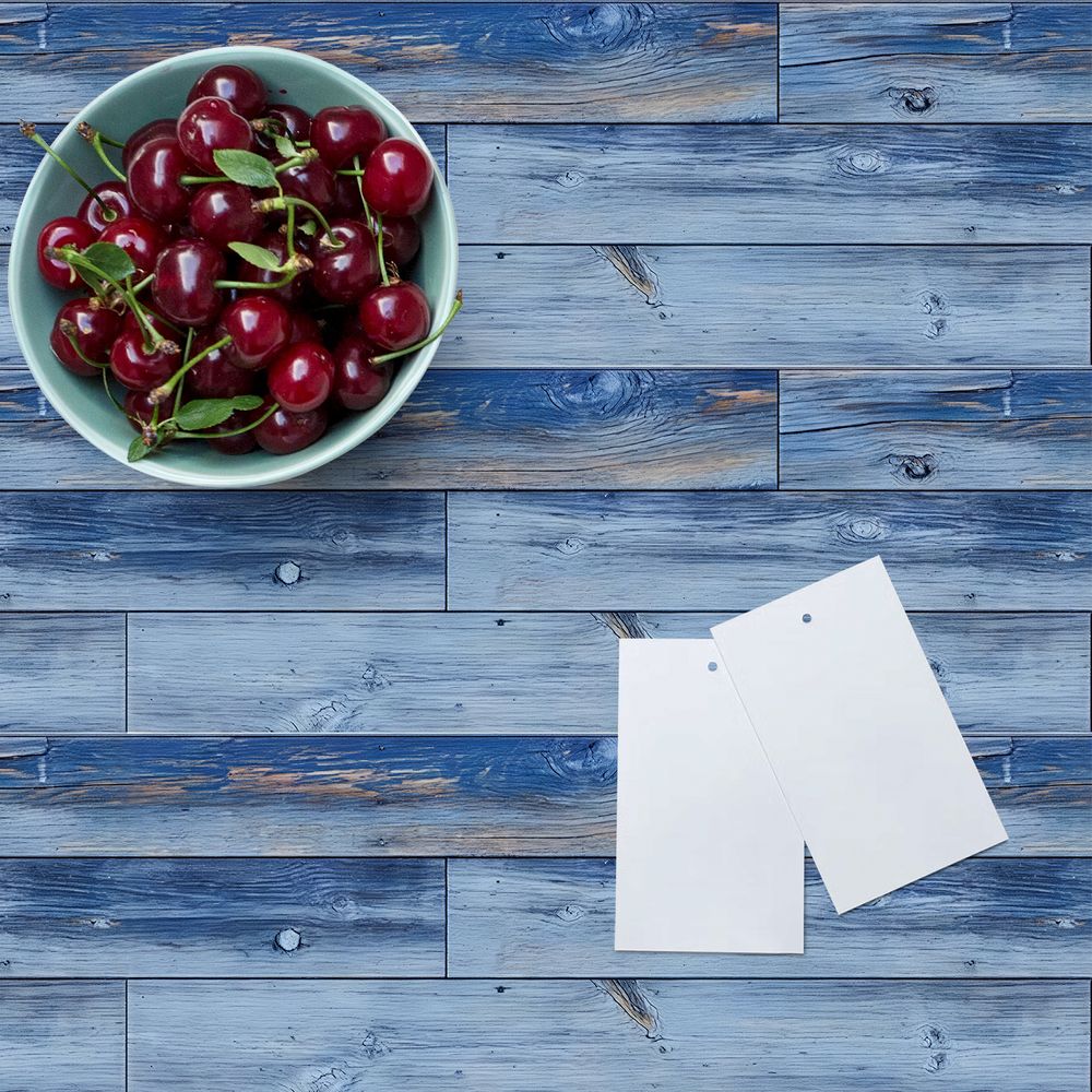 Blue Wood Grain Floor, Peel And Stick Floor Tiles, PVC Self-adhesive