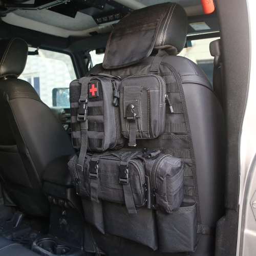 2 Set-storage Bag, Back Seat Organizer With 3 Detachable Pouches, Tool