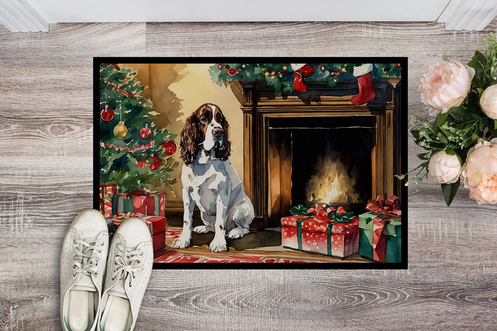 English Springer Spaniel Cozy Christmas Doormat Front Door Mat Indoor
