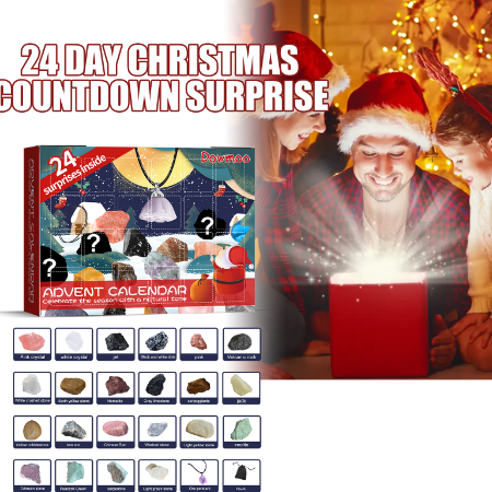 Dowmoo Christmas Advent Calendar Mineral Blind Box 24-Box Christmas
