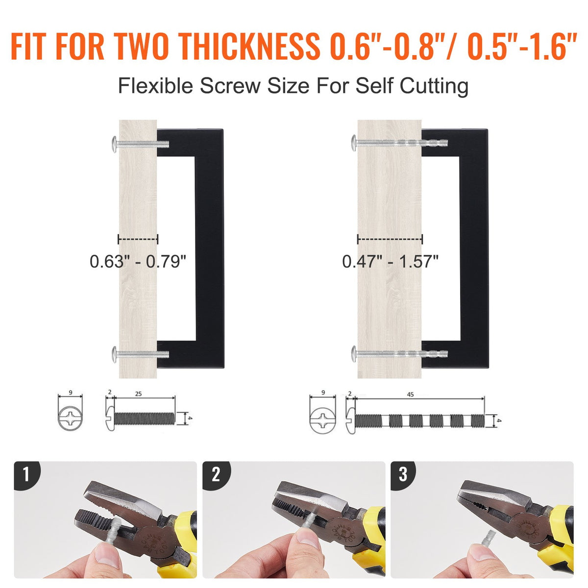 30 Pack Cabinet Pulls, 3.86in / 96mm Center To Center Slim Square