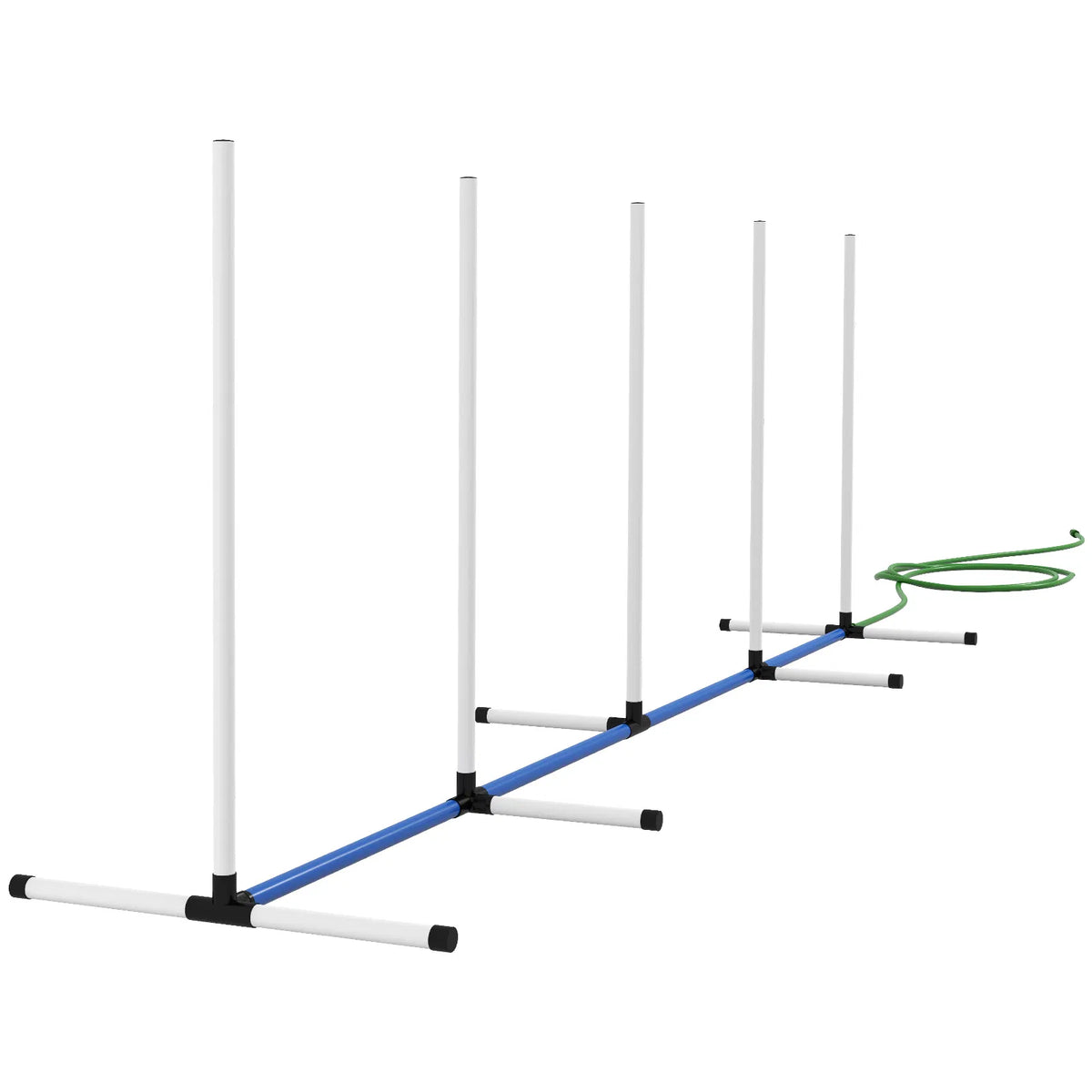 2PCs Dog Agility Kit With Weave Poles, Spray Water Tube, Whistle, Carry