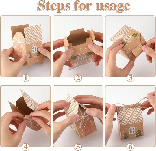 36 Pieces Mini Christmas Party Favor Boxes Gift Bags, Small Gift Boxes