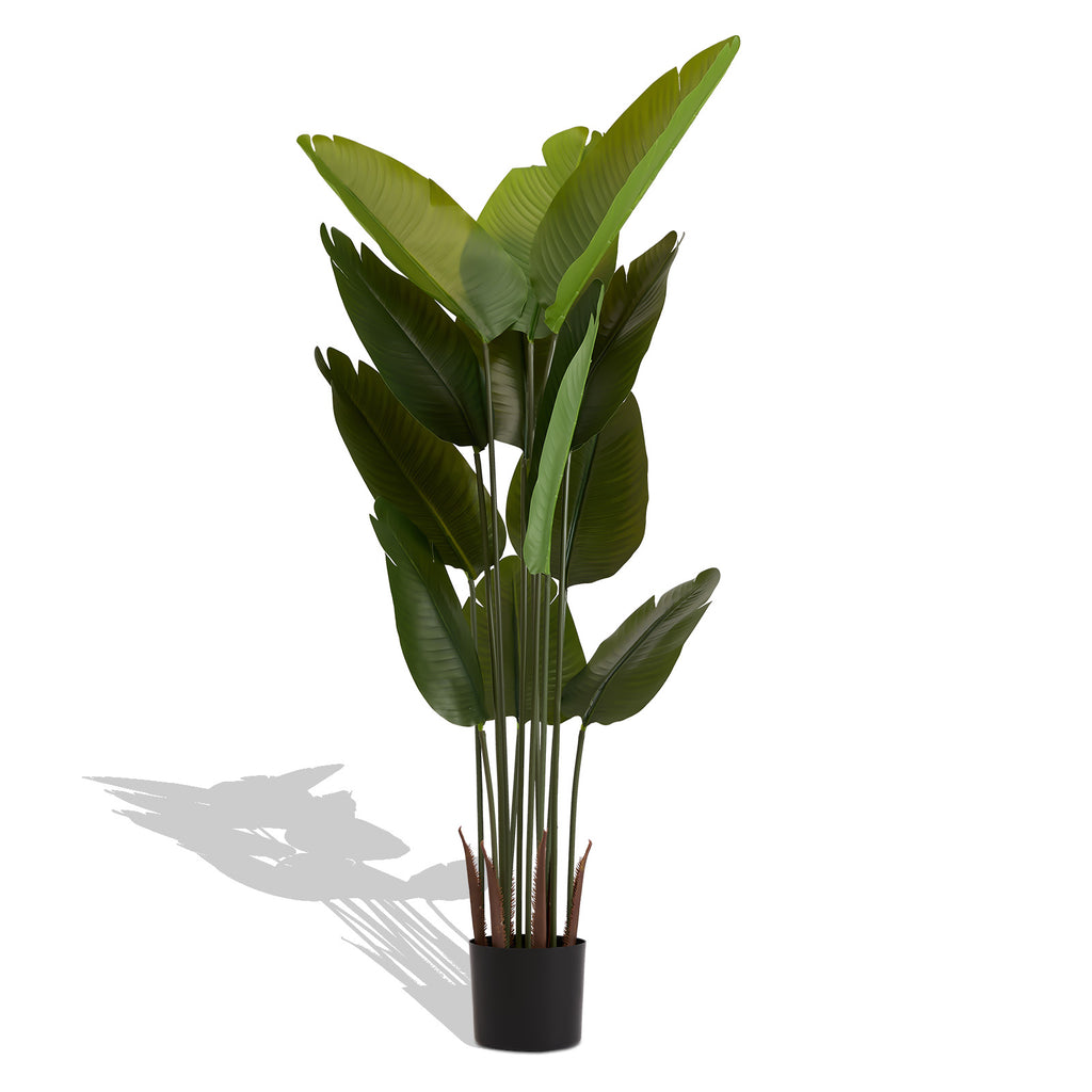 Artificial Bird Of Paradise Plant, 5.2ft Tall Faux Tropical Palm Tree