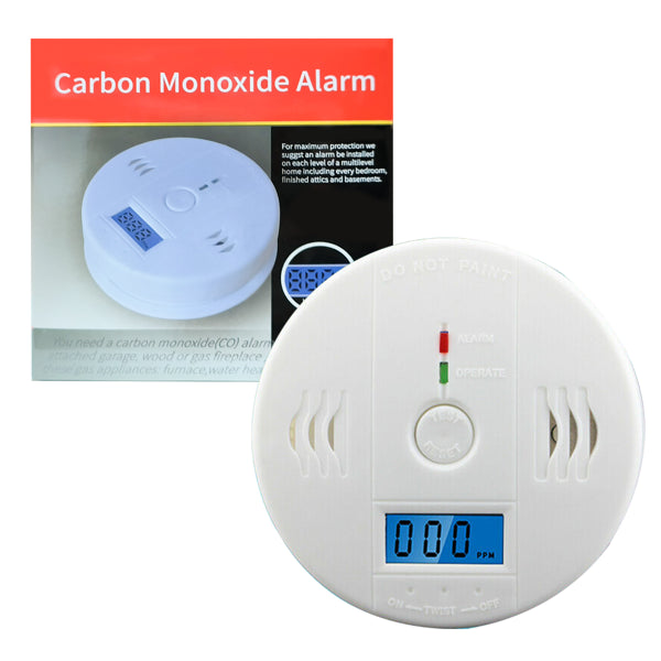 LCD Display CO Carbon Monoxide Gas Detector Device Home Safety Alarm