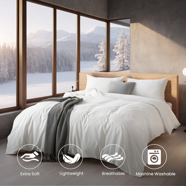 Oversized Duvet Cover Set Includes 1 Duvet Cover & 2 Pillowcases.