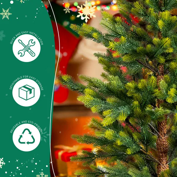2 Pack 4 FT Dual Tone Artificial Christmas Tree With Pot Stand, Potted