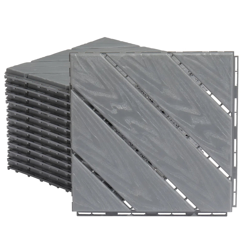 Plastic Interlocking Deck Tiles, 27 Pack, 11.8"x11.8" Waterproof