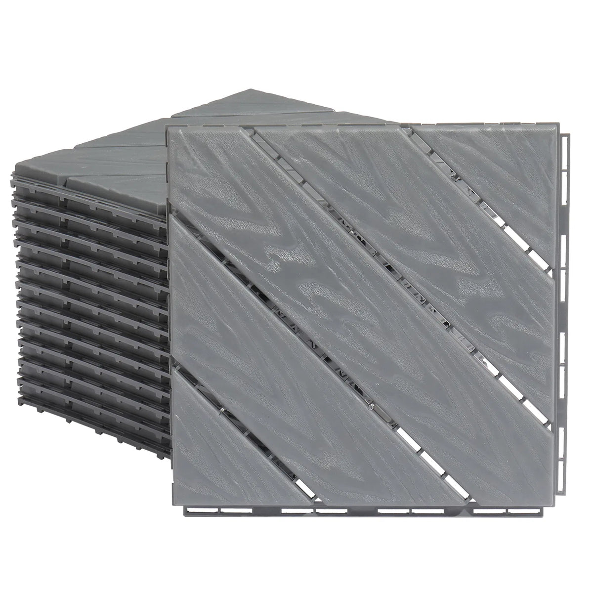 Plastic Interlocking Deck Tiles, 27 Pack, 11.8"x11.8" Waterproof