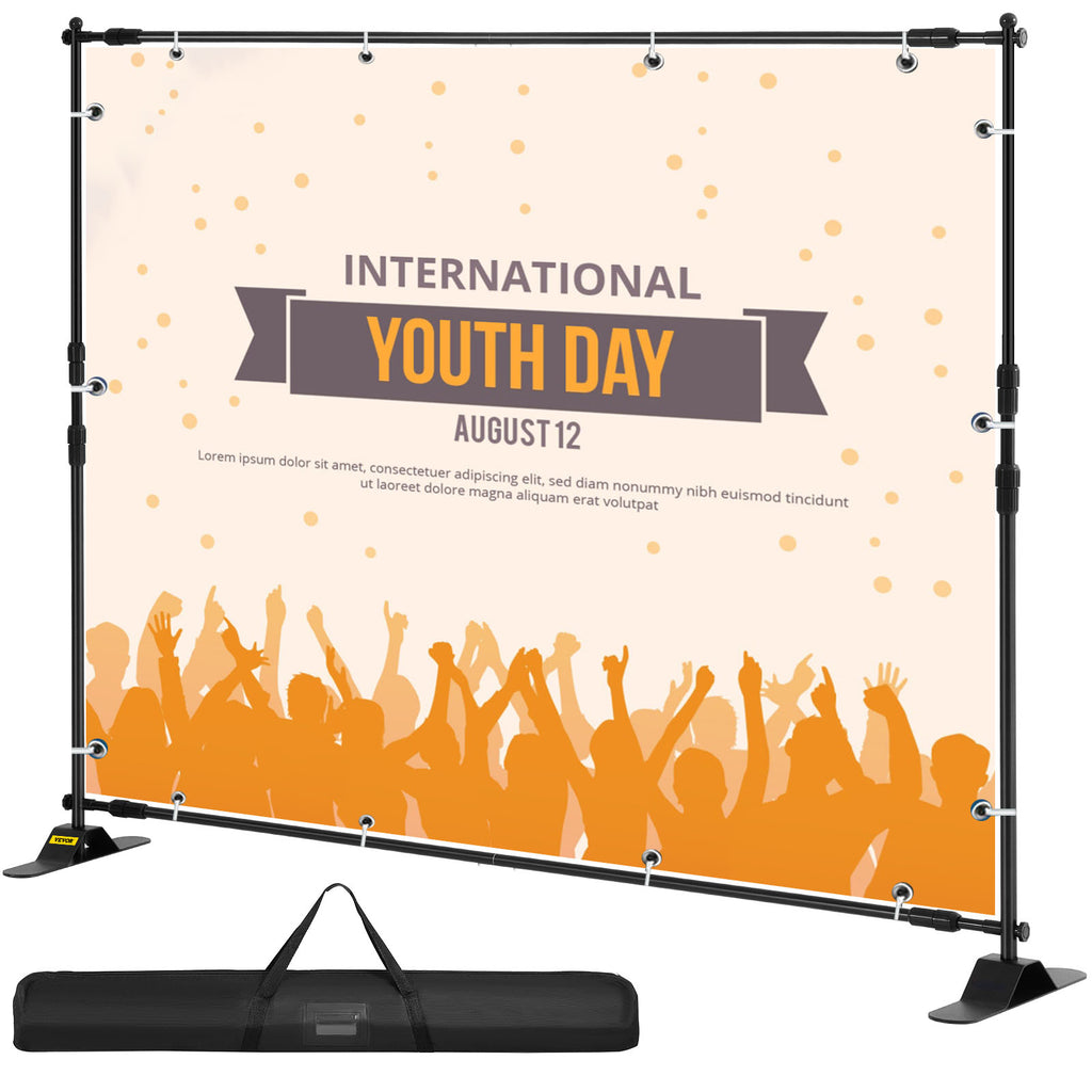 Vevor 10 X 8 Ft Backdrop Banner Stand Adjustable Height And Width