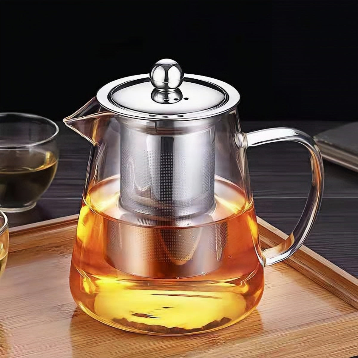 550 ML High Borosilicate Heat-resistant Glass Tea Pot Transparent