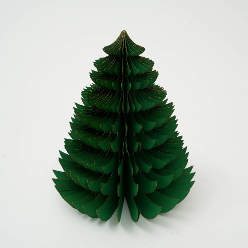Handmade Green Paper Tree Festive Holiday