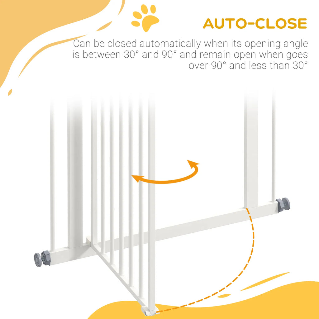 Extra Tall Dog Gate With Door, Pressure Fit, Auto Close, Double Locking