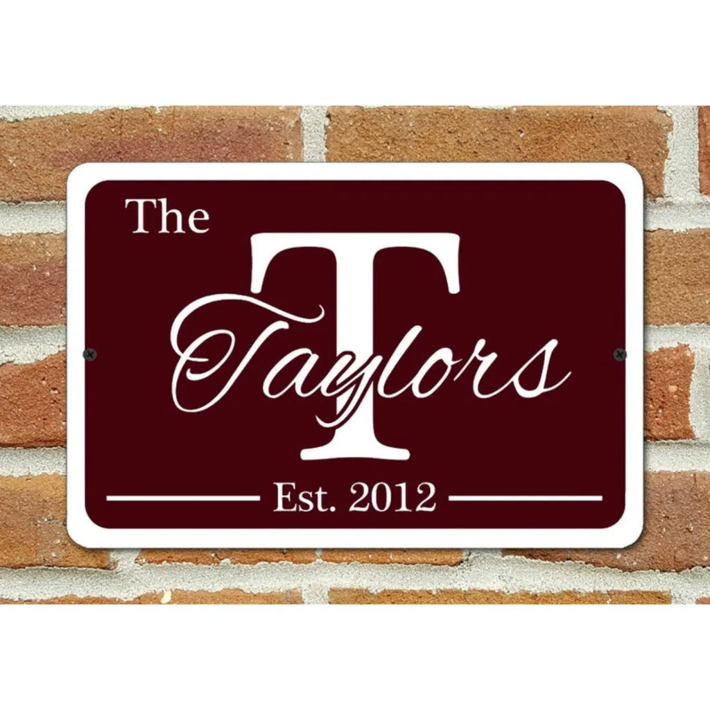 Personalized Family Name Metal Sign Customization Indoor Outdoor
