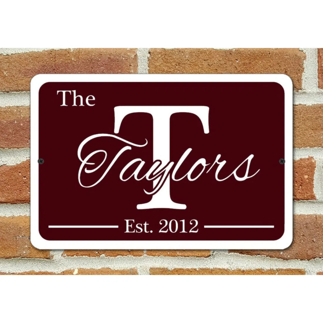 Personalized Family Name Metal Sign Customization Indoor Outdoor