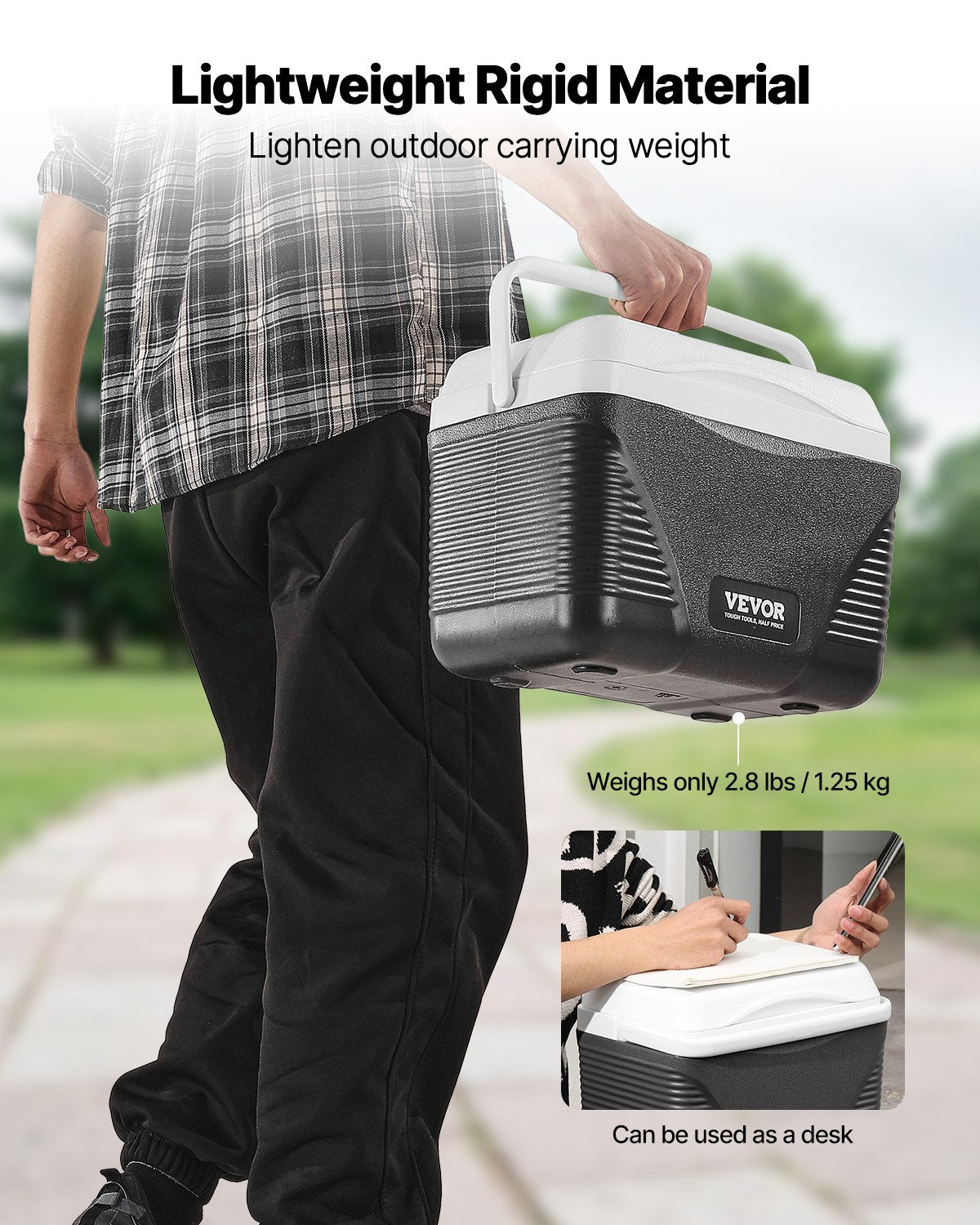 Portable Cooler 8.5 QT Insulated Hard Cooler 12 Can Capacity