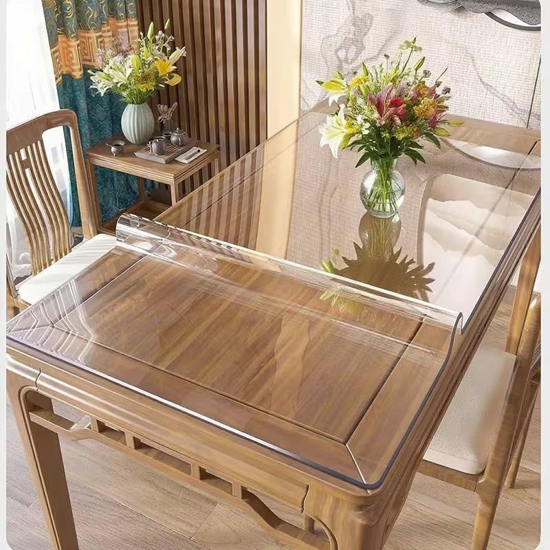 Clear Table Protector Mat -2.0mm Thickness Waterproof Heavy Duty PVC
