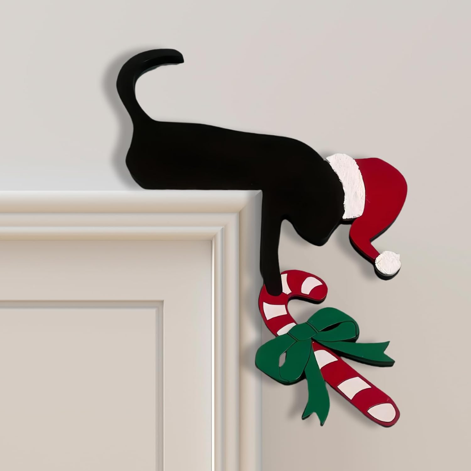 Christmas Door Topper Holiday Home Decor Funny Snowman Santa Claus Top