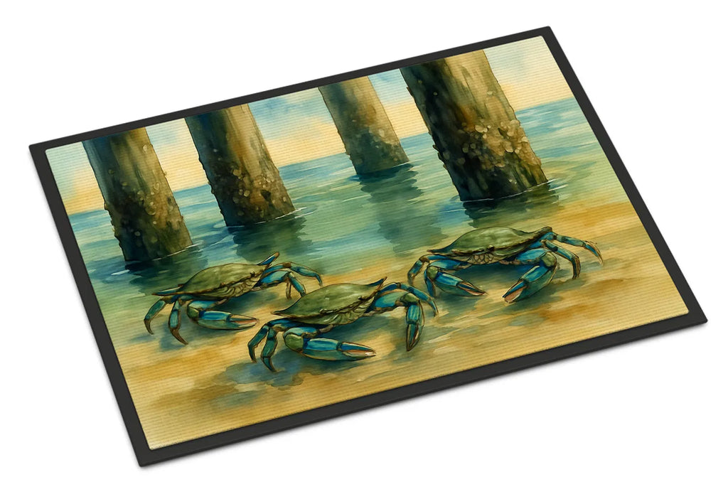 Crabs Under The Pier Doormat Front Door Mat Indoor Outdoor Rugs