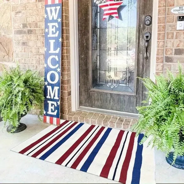 "american Flag Doormat - Patriotic USA Flag Welcome Mat, Non-slip