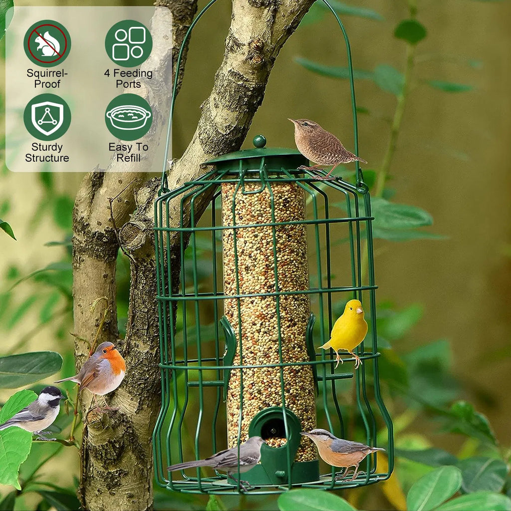 Wild Bird Feeder Gift For Bird Lovers, 4 Ports Multi-bird Simultaneous