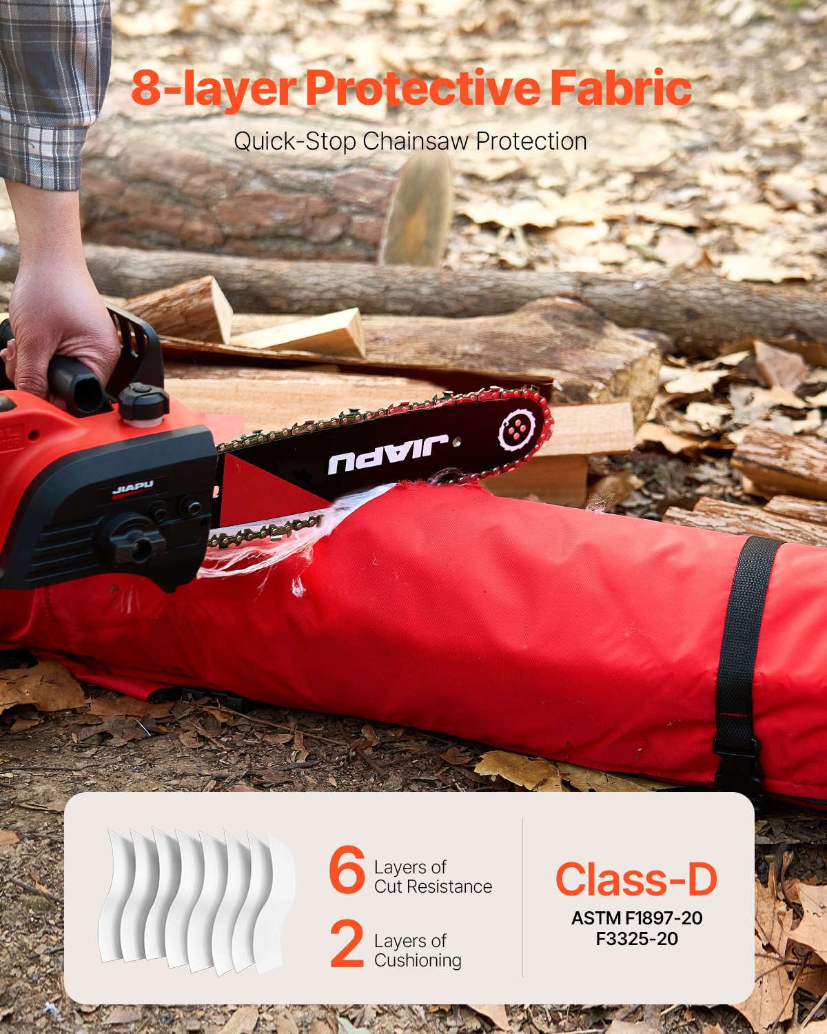 Chainsaw Chaps 39.7in Apron Style Forestry Chainsaw Safety Chaps Class