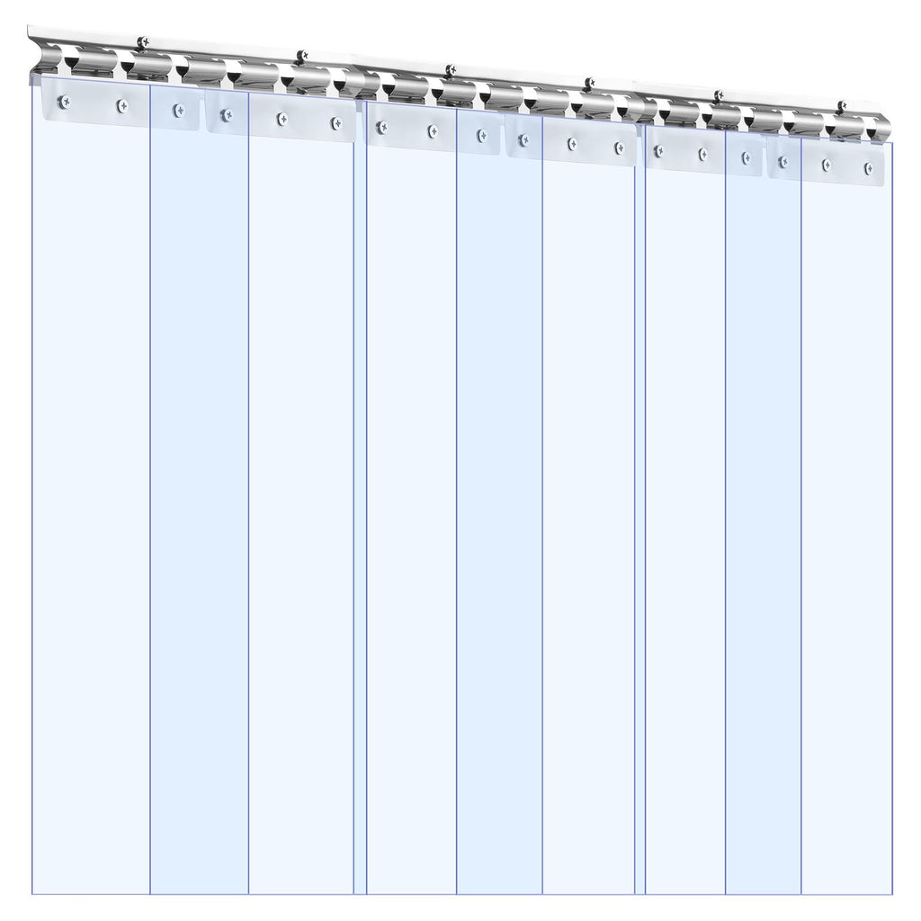 Clear PVC Strip Curtain, 84 In Height X 36 In Width X 0.08 In Thickness