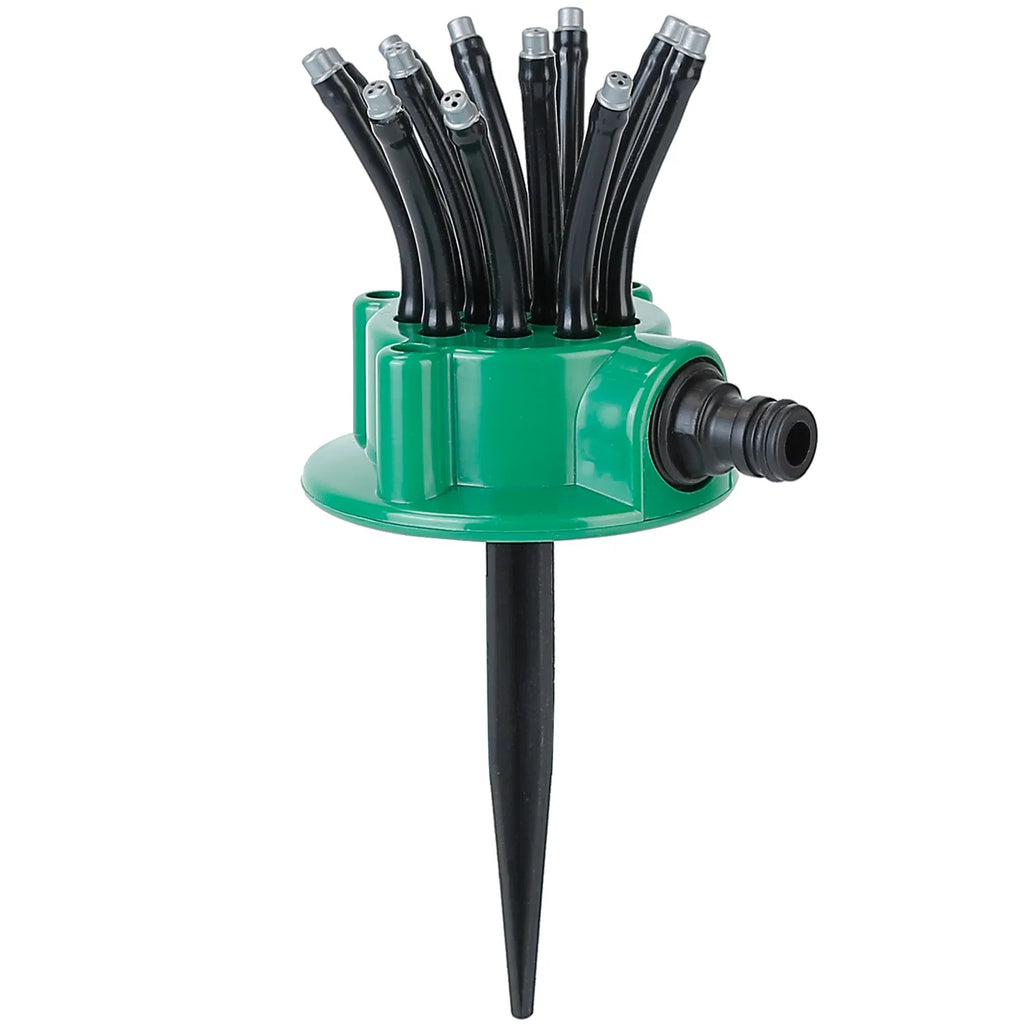 360° Flexible Lawn Sprinkler Automatic 12 Tubes Garden Water Irrigation