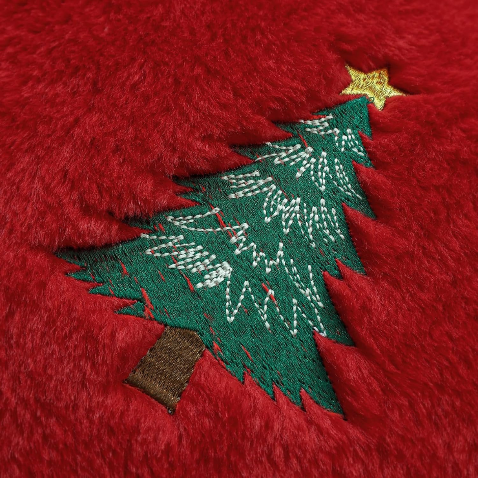 Christmas Tree Throw Pillow Covers 18x18 Set Of 2-Red