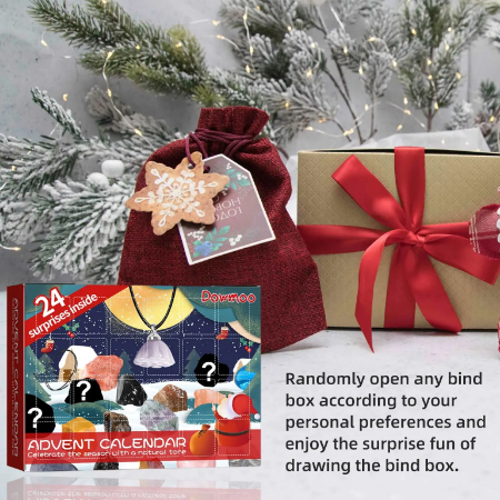 Dowmoo Christmas Advent Calendar Mineral Blind Box 24-Box Christmas