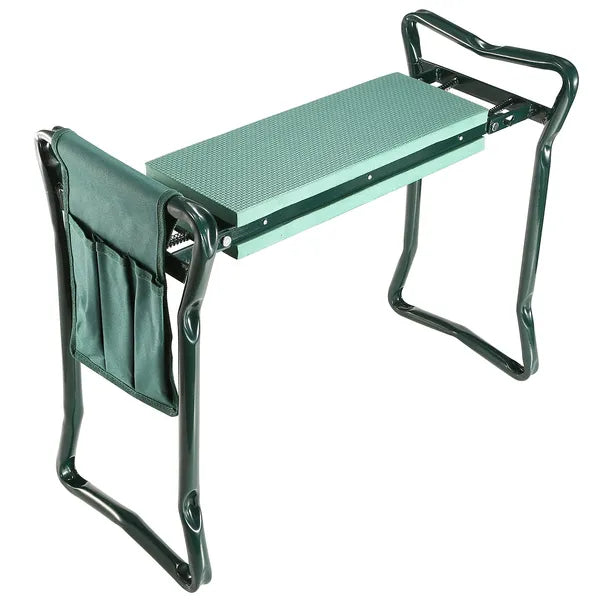 Foldable Garden Kneeler Seat With Kneeling Soft Cushion Pad Tools Pouch