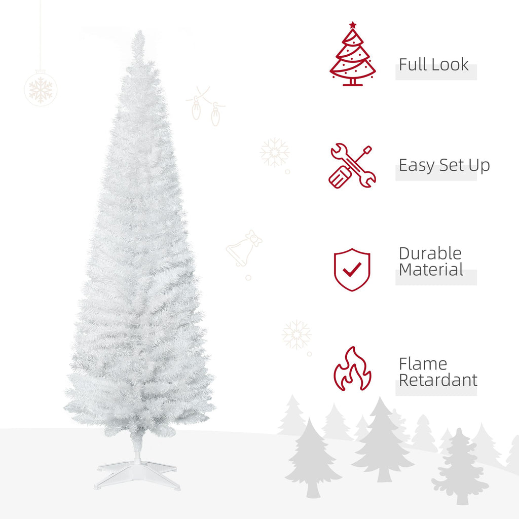 6 FT Christmas Tree Classic Tree Holiday Indoor Decoration, With Stable