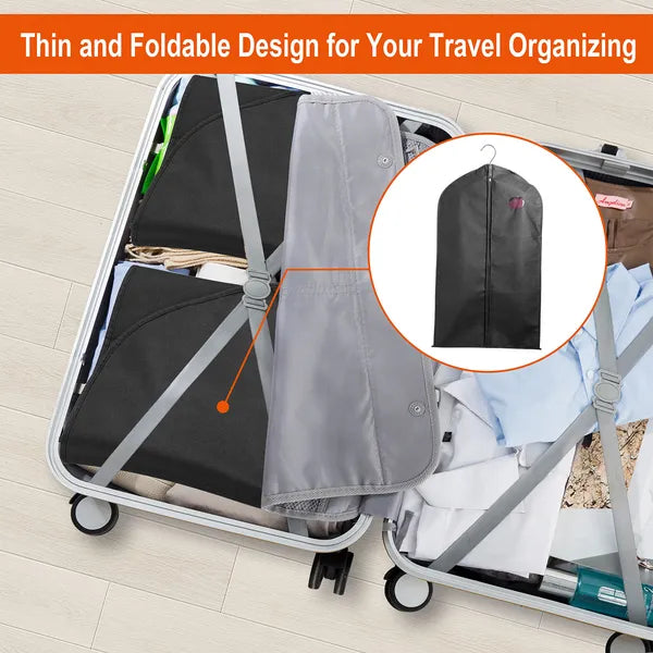 5Pcs 39" Garment Bags Hanging Suit Bags Covers Breathable With Full