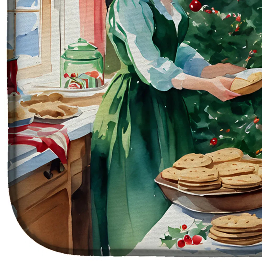 Irish Setter Christmas Cookies Dish Drying Mat Absorbent Dish Drying